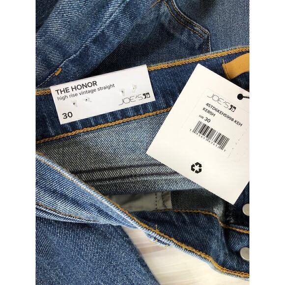 Joe's Jeans The Honor Jeans High-Rise Vintage Straight Button Fly Kersh NWT 30 - Picture 6 of 8